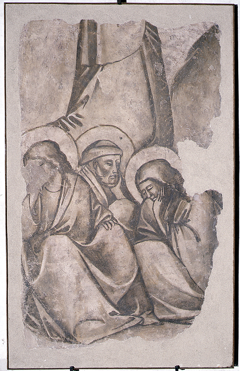 apostoli addormentati (dipinto, frammento) - ambito italiano (fine/inizio secc. XIV/ XV)