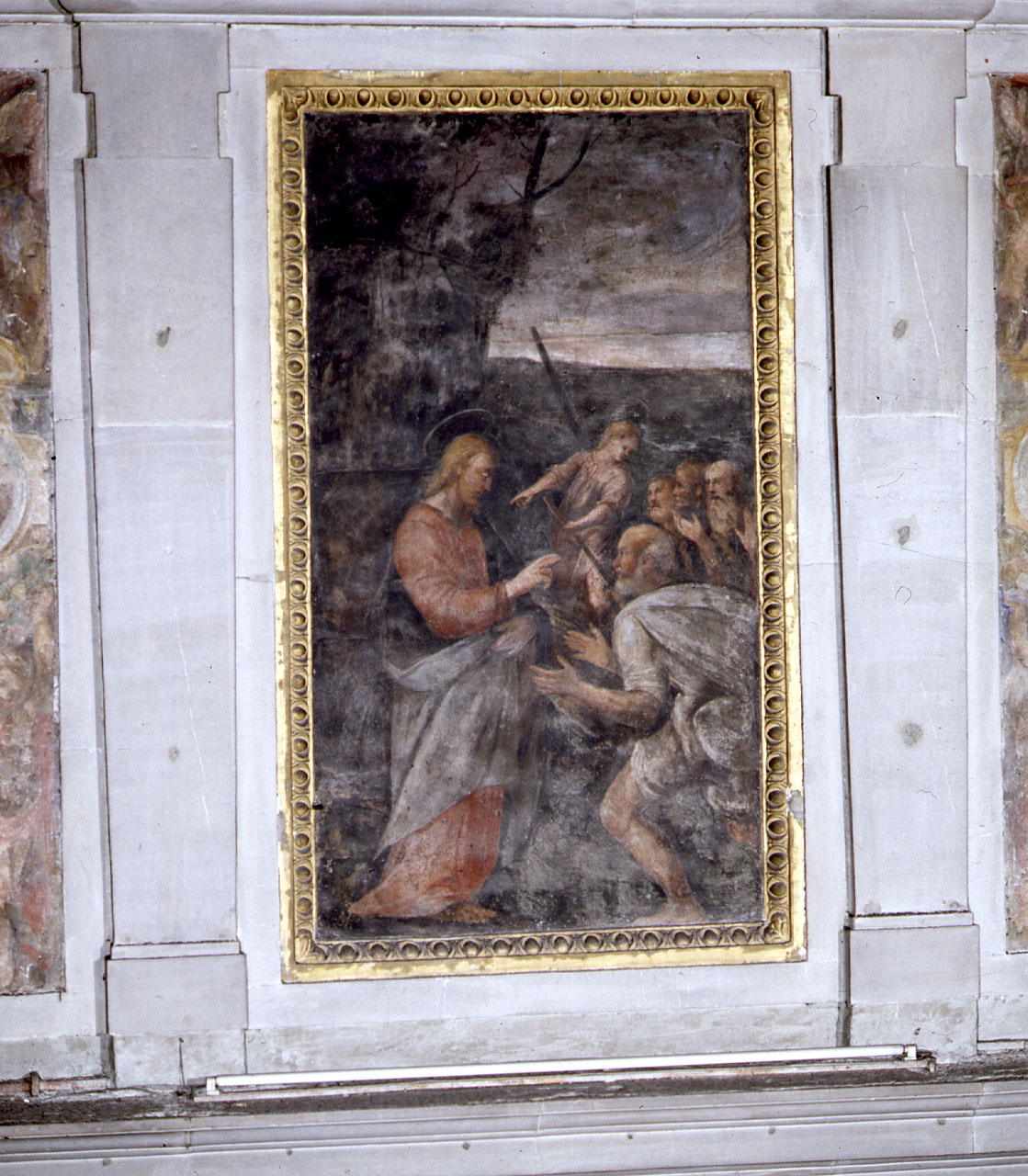 Cristo benedice San Pietro (dipinto) di Fei Alessandro detto Alessandro del Barbiere (sec. XVI)