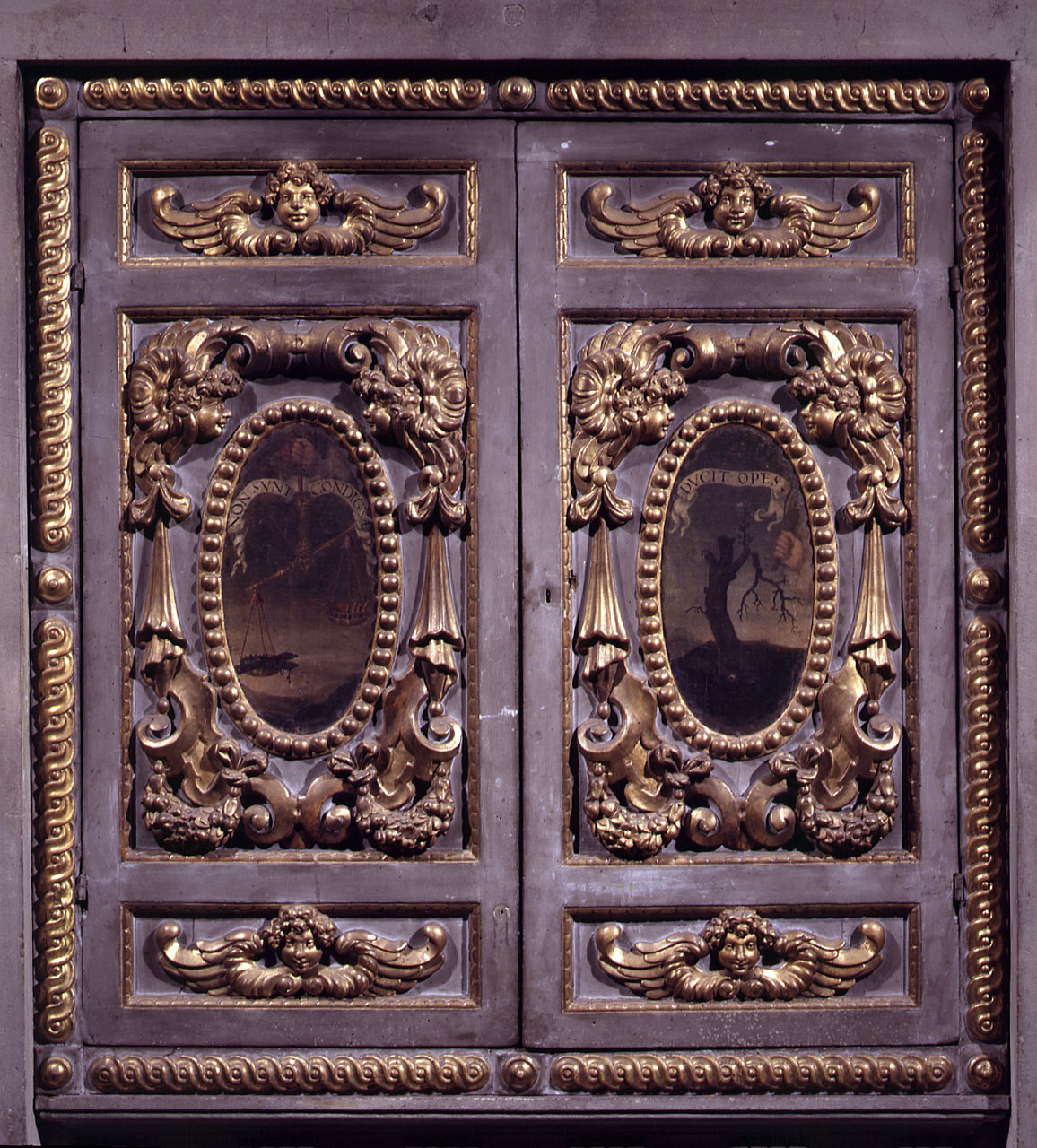 armadio - a muro, serie - bottega fiorentina (secc. XVI/ XVII, sec. XVII)