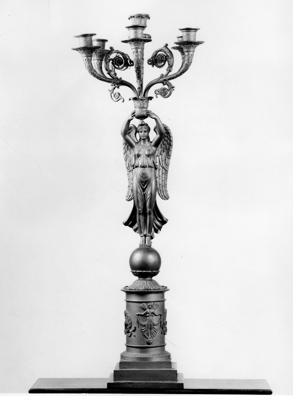 candelabro, serie - manifattura francese (primo quarto sec. XIX)