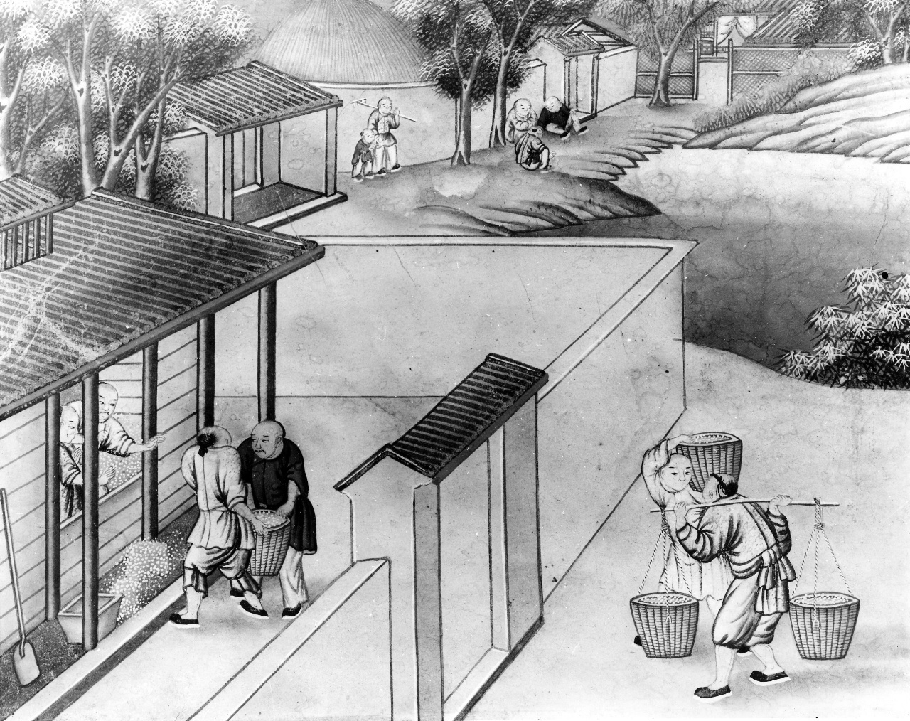 trasporto del tè (dipinto) - ambito cinese (sec. XVIII)