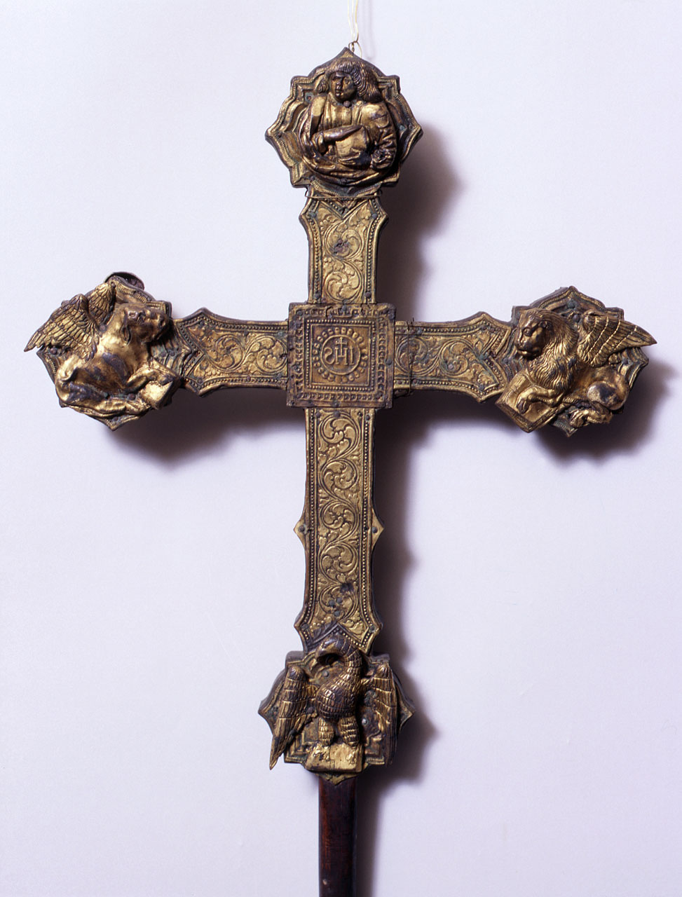 simboli dei quattro evangelisti (croce processionale) - bottega lombarda (sec. XV)