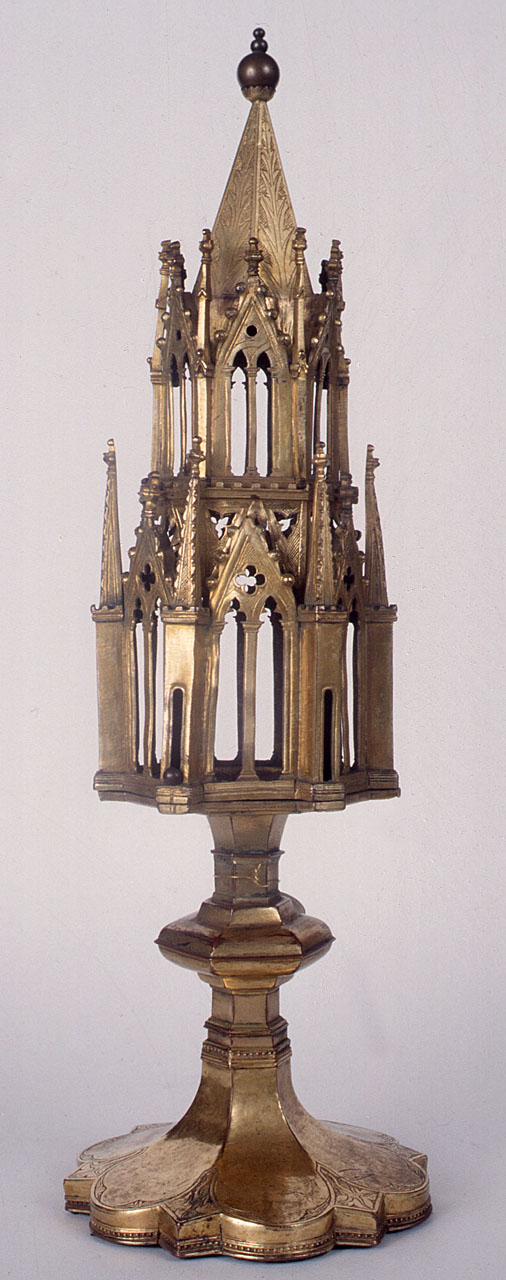 motivo decorativo (reliquiario architettonico) - bottega aretina (secc. XIV/ XV)