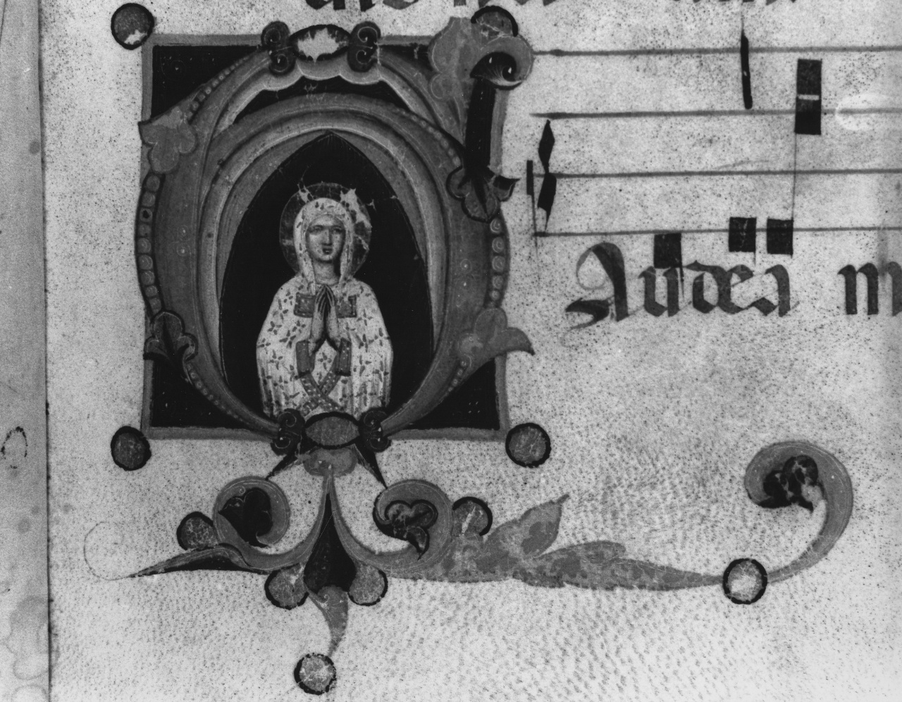 Madonna (miniatura) - ambito fiorentino (sec. XIV)