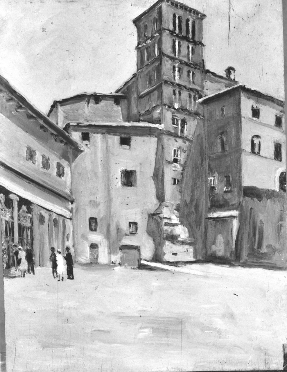 veduta di Roma (dipinto) di Baduel Maria Teresa (sec. XX)