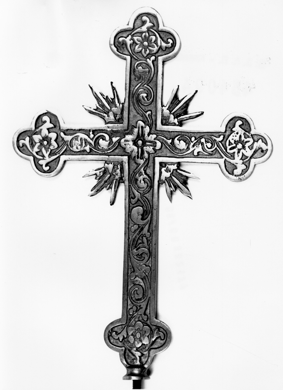 croce processionale - produzione toscana (seconda metà sec. XIX)