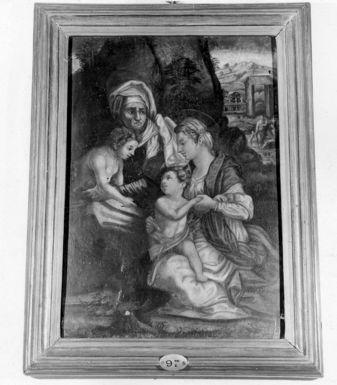 Sacra famiglia con San Giovannino e Sant'Anna (dipinto) di Diamantini C (attribuito) (inizio sec. XIX)