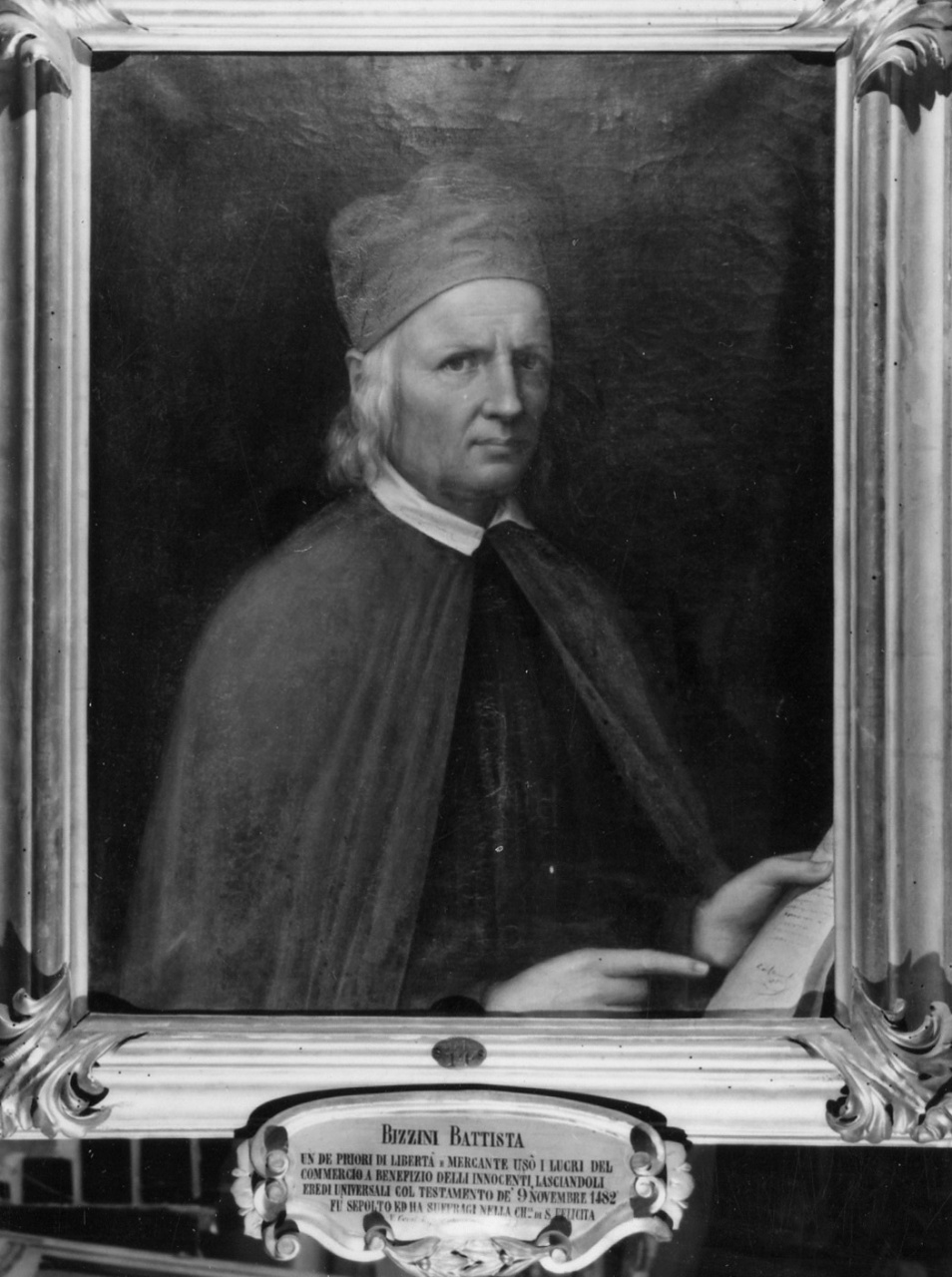 ritratto di Battista Bizzini (dipinto) di Corsi Vincenzo (attribuito) (sec. XIX)