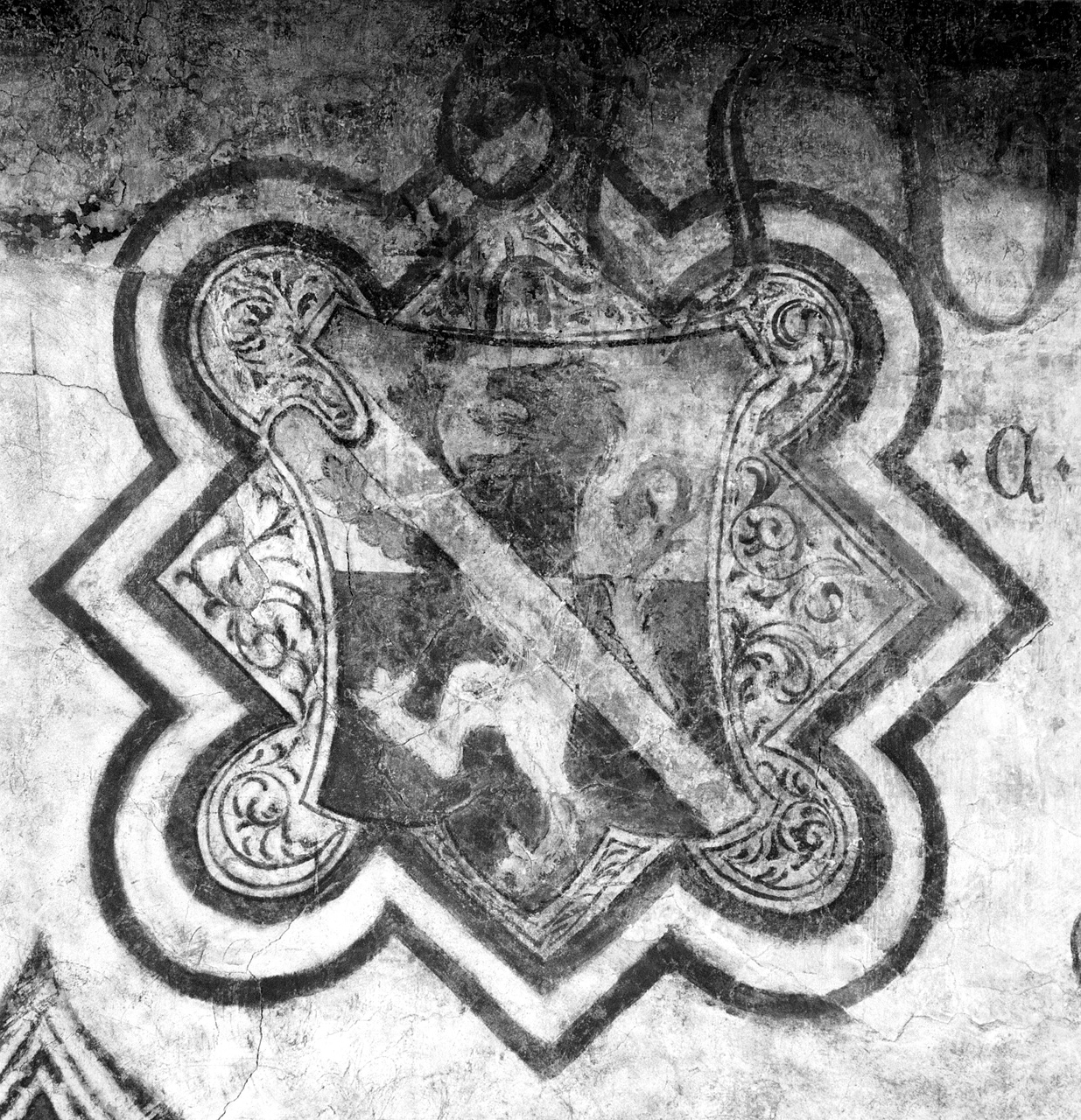 stemma gentilizio della famiglia Corsi in cornice mistilinea (dipinto) - ambito toscano (sec. XV)