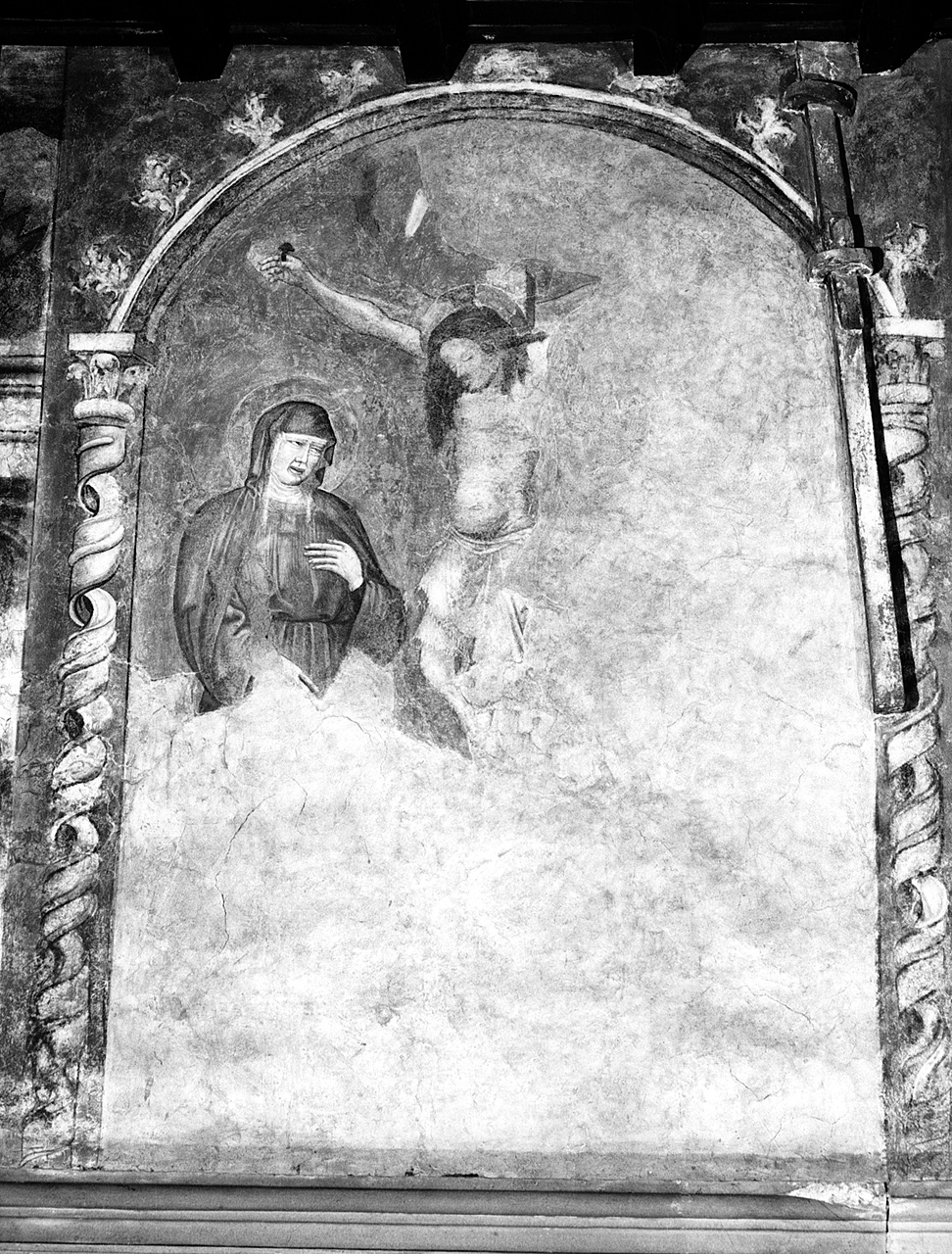 crocifissione di Cristo (dipinto, frammento) - ambito toscano (inizio sec. XV)