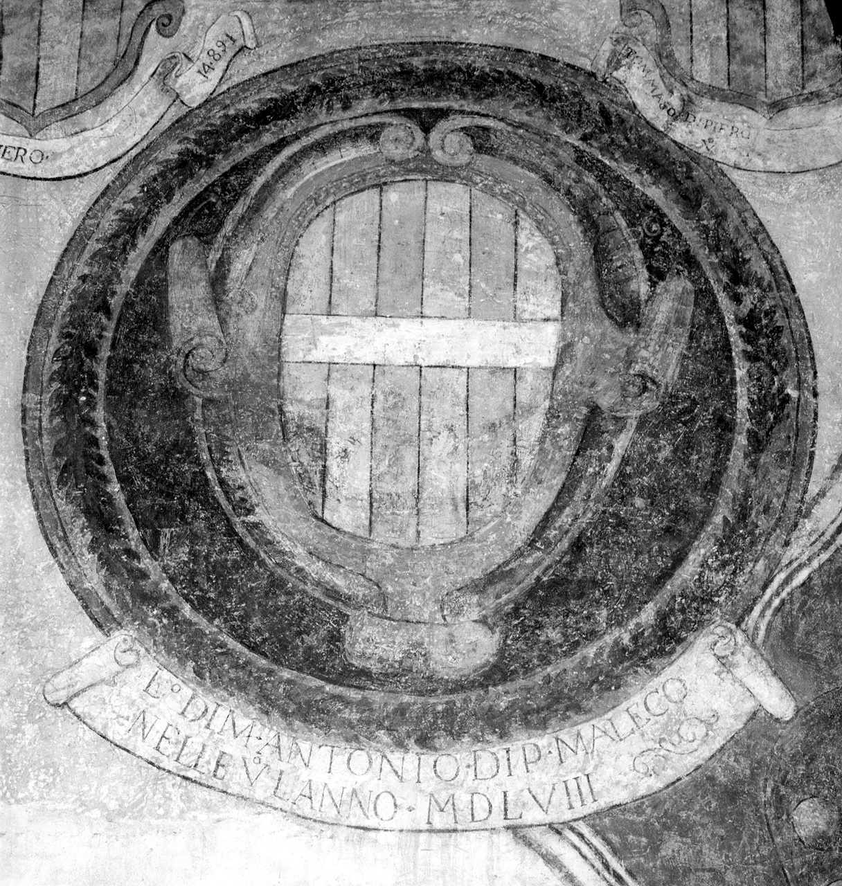 stemma gentilizio della famiglia Malegonelli (dipinto) - ambito toscano (sec. XV)