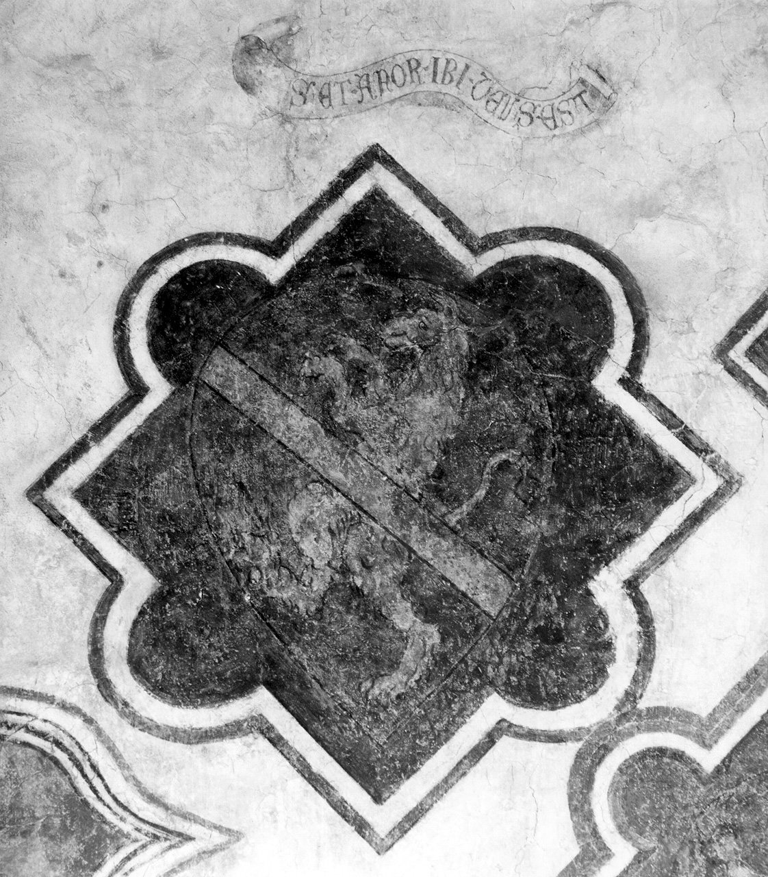 stemma gentilizio della famiglia Niccolini in cornice mistilinea (dipinto) - ambito toscano (sec. XV)