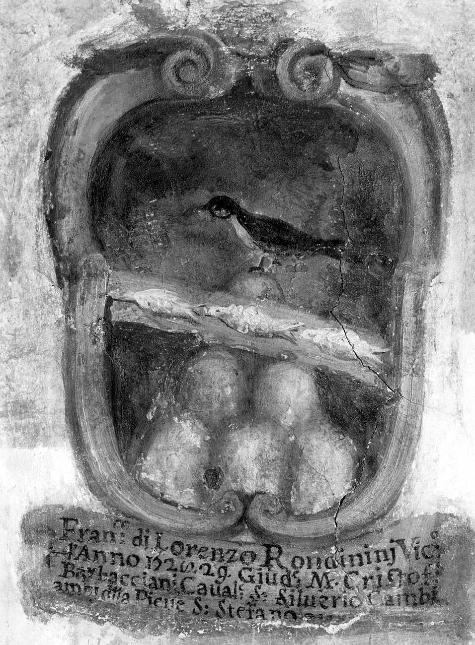 stemma gentilizio della famiglia Rondinini (dipinto) - ambito toscano (sec. XVIII)
