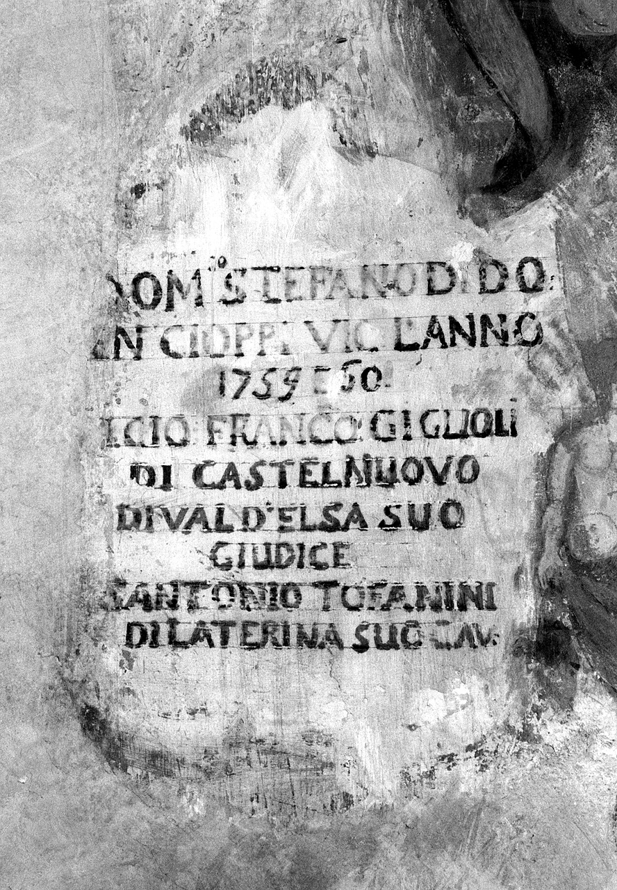 iscrizione (dipinto) - ambito toscano (sec. XVIII)