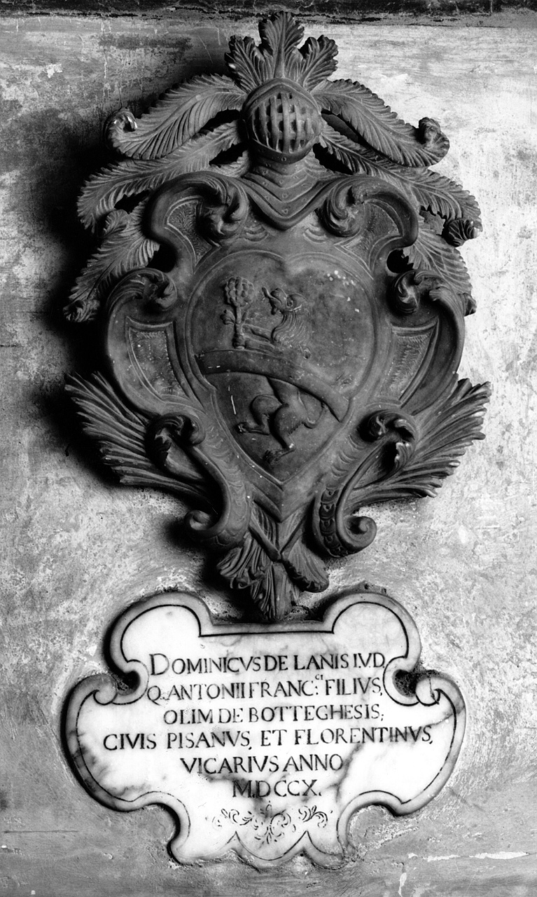 stemma gentilizio della famiglia Lani (scultura) - ambito toscano (sec. XVIII)