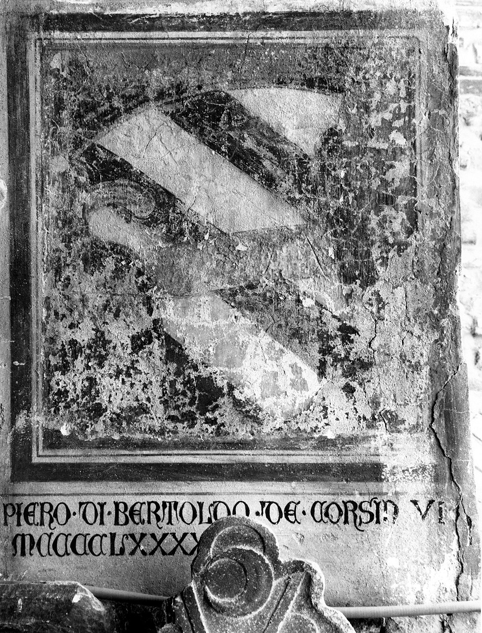 stemma gentilizio della famiglia Corsini (dipinto) - ambito toscano (sec. XV)