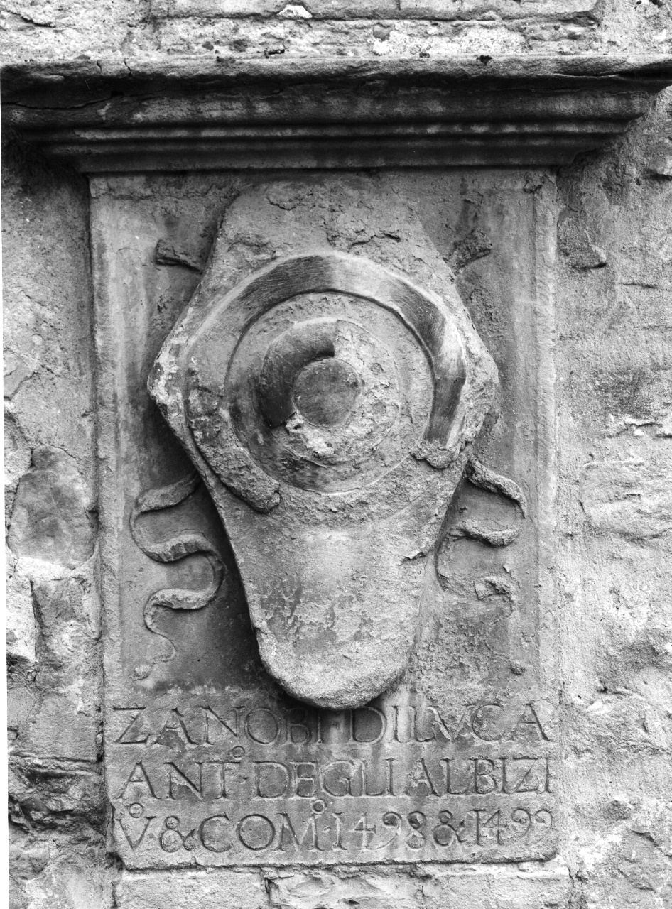 stemma gentilizio della famiglia Albizi (scultura) - ambito toscano (sec. XV)