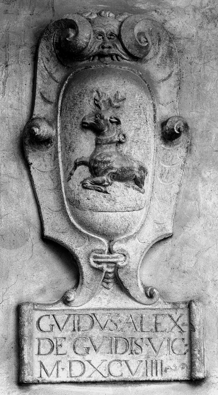 stemma gentilizio della famiglia Guidi (rilievo) - ambito toscano (sec. XVI)