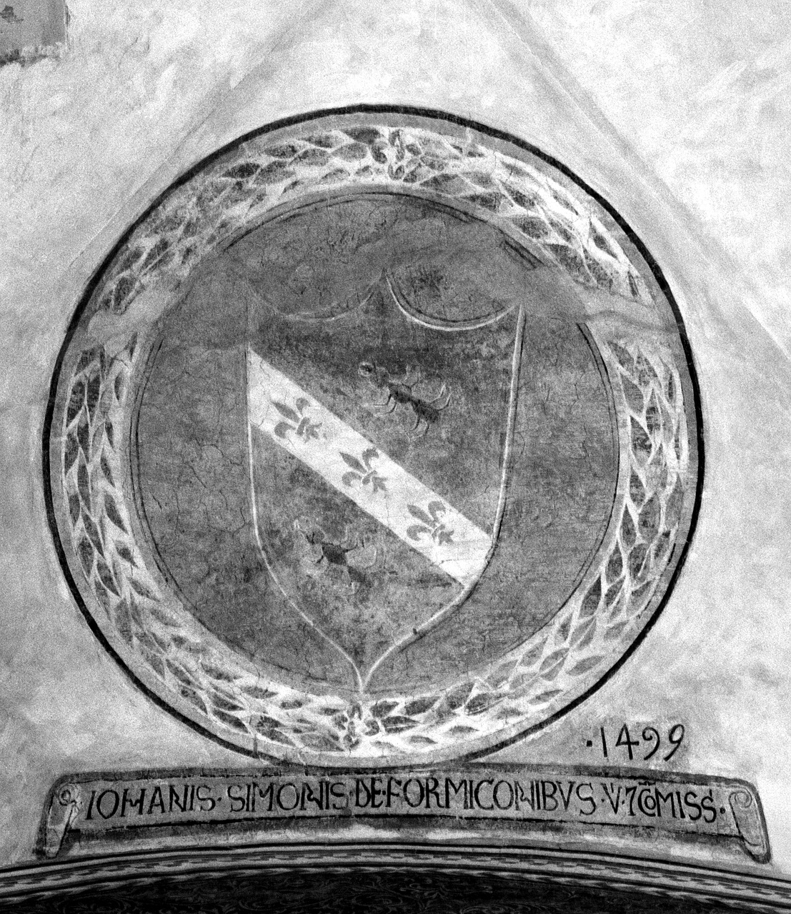 stemma gentilizio della famiglia Formiconi (dipinto) - ambito toscano (sec. XV)