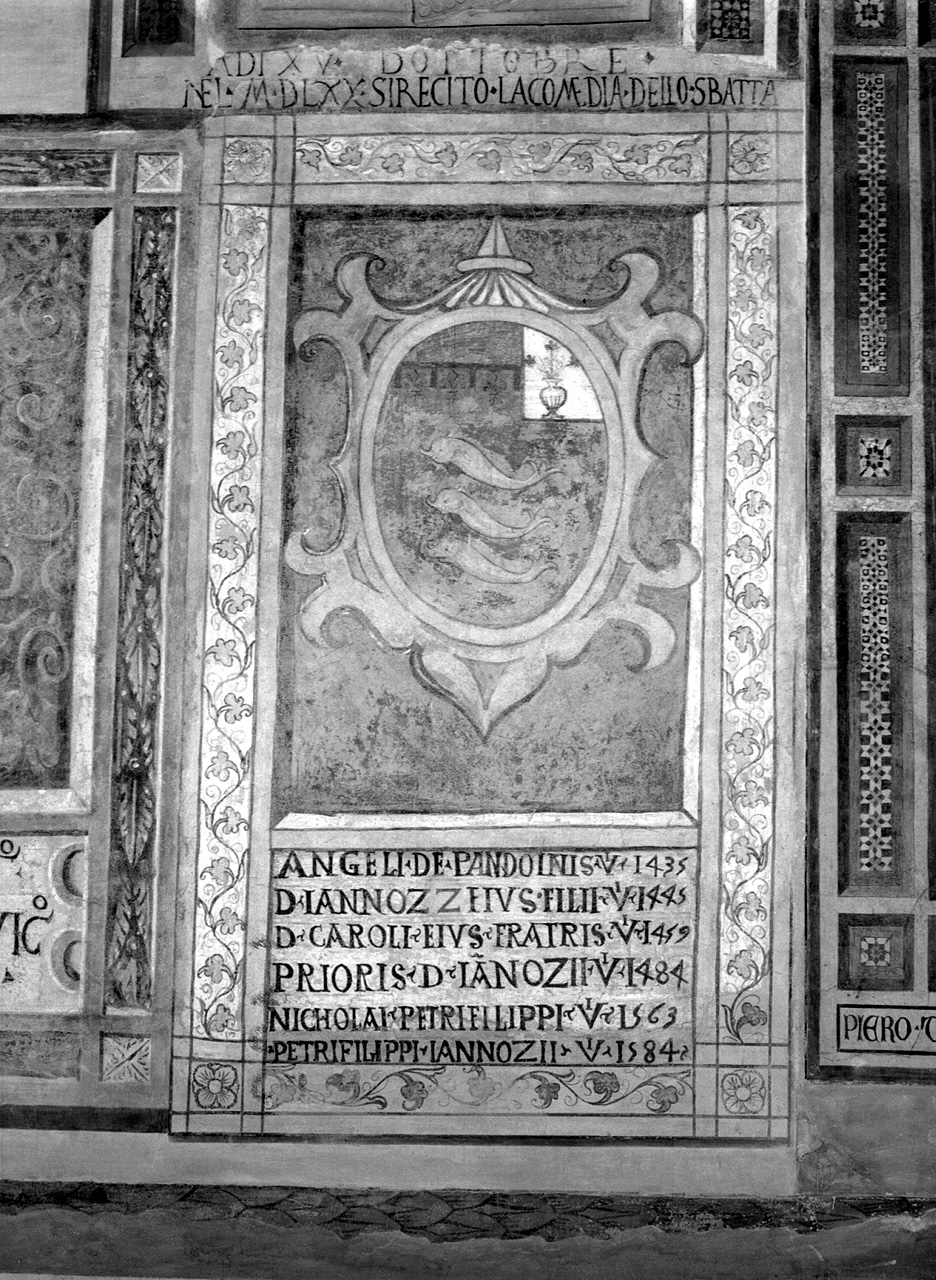 stemma gentilizio della famiglia Pandolfini (dipinto) - ambito toscano (seconda metà sec. XVI)