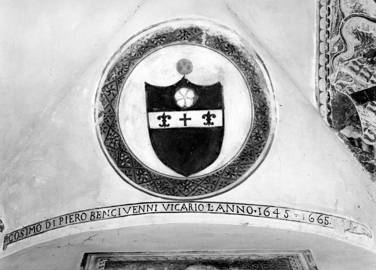 stemma gentilizio della famiglia Bencivenni (dipinto) - ambito toscano (sec. XVII)