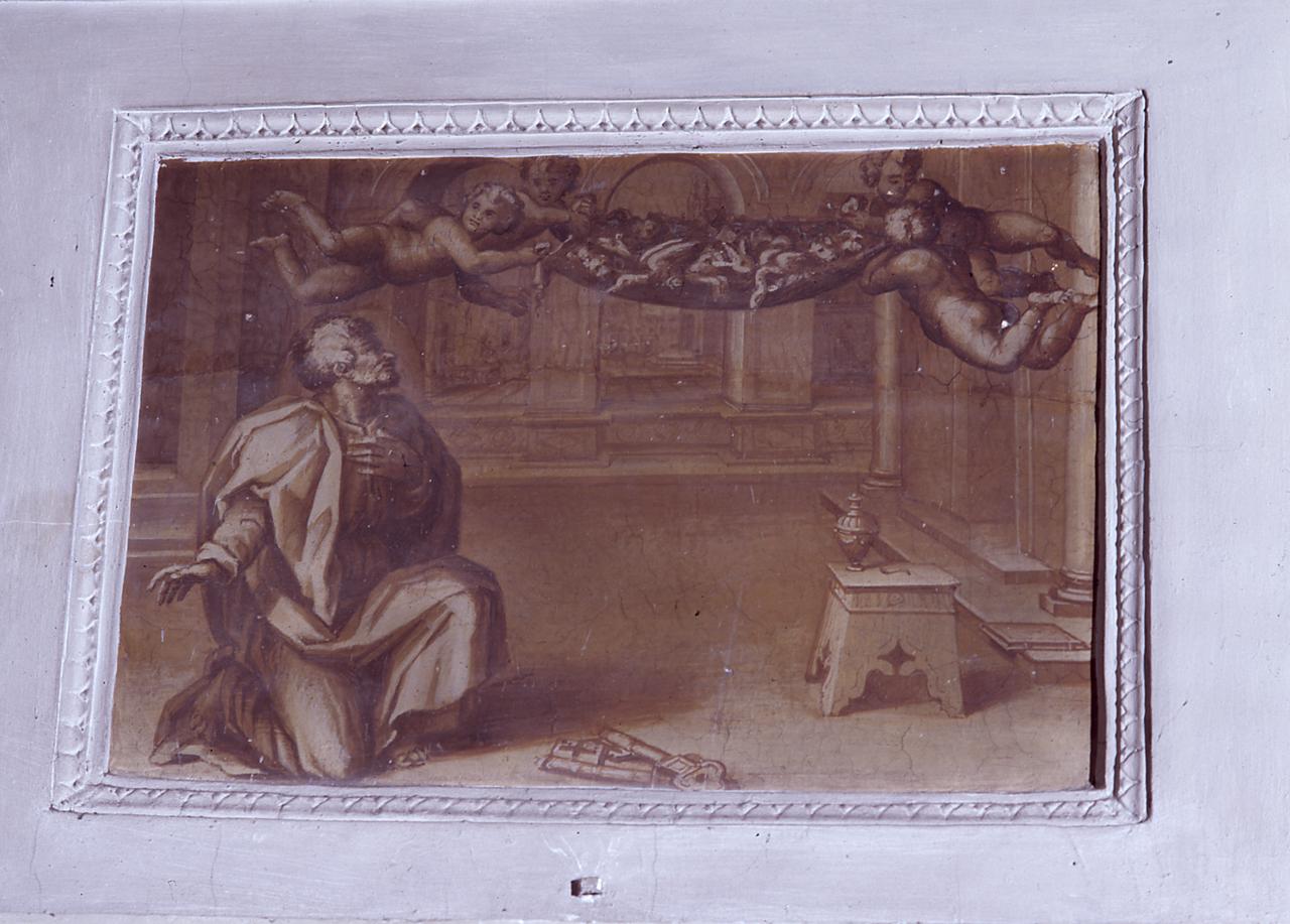 San Pietro ha la visione degli animali impuri (dipinto) di Vasari Giorgio (scuola) (sec. XVI)