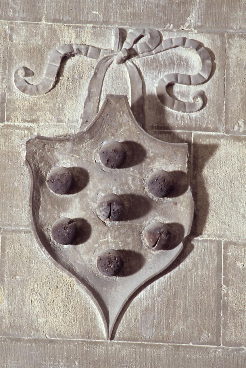 stemma gentilizio della famiglia Medici (rilievo) - bottega fiorentina (sec. XV)