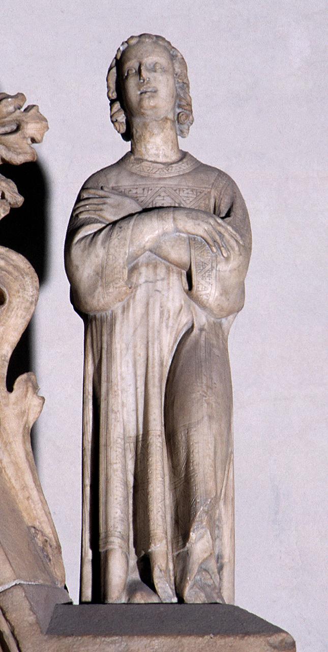 devoto in preghiera (scultura) di Gano di Fazio detto Gano da Siena (cerchia) (primo quarto sec. XIV)