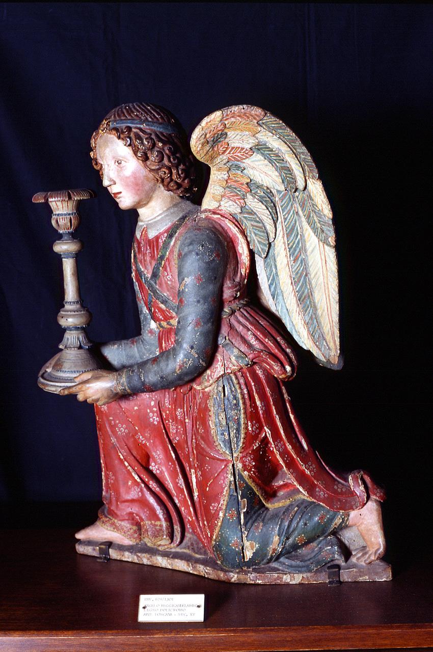 angelo (candelabro - a statua) - bottega toscana (terzo quarto sec. XV)