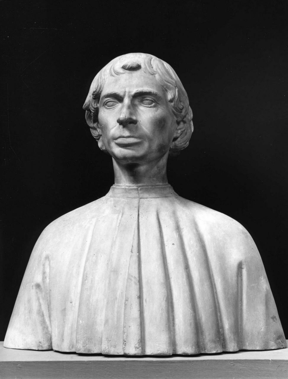 ritratto di Niccolò Machiavelli (calco) di Lelli Oronzio (?) (sec. XIX)