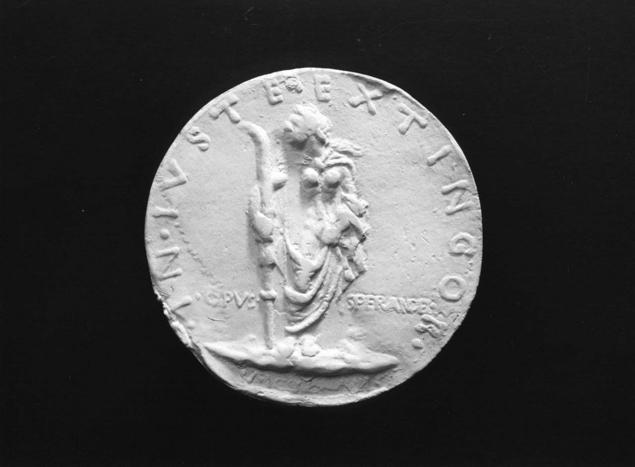 allegoria della Giustizia (calco di medaglia) di Lelli Oronzio (bottega) (sec. XIX)