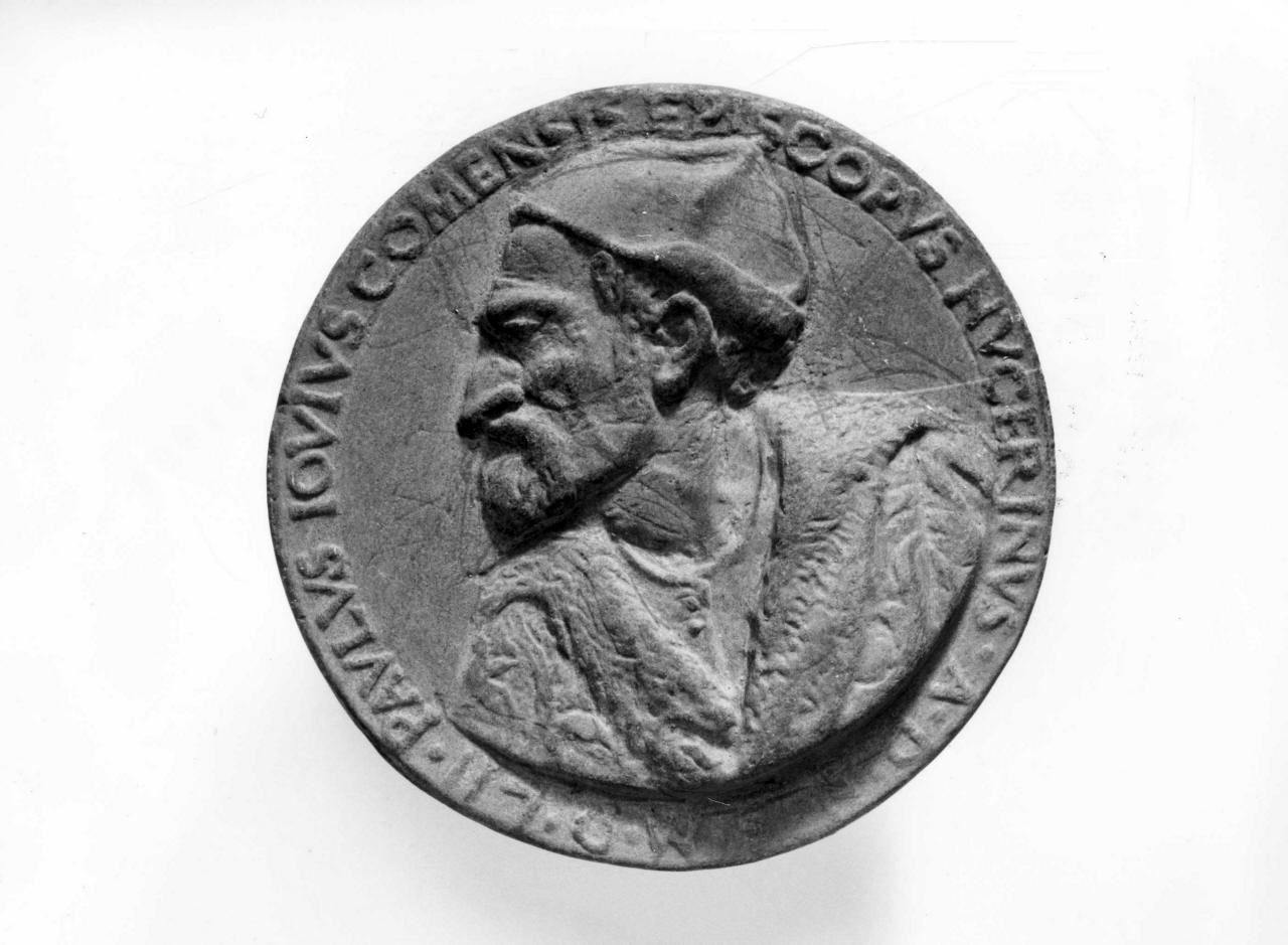 ritratto di Paolo Giovio (calco di medaglia) di Lelli Oronzio (bottega) (sec. XIX)