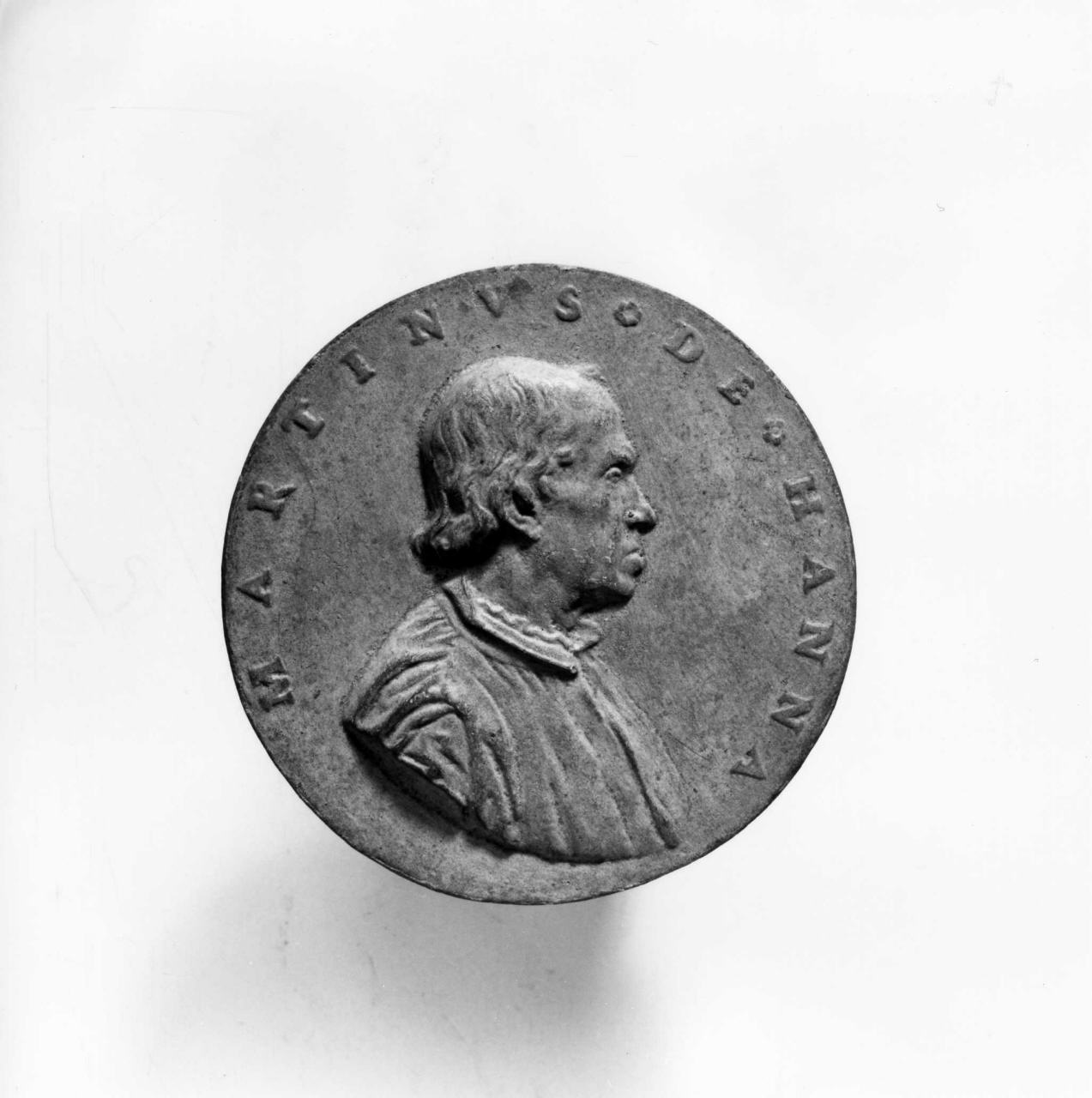ritratto di Martino de Hanna (calco di medaglia) di Lelli Oronzio (bottega) (sec. XIX)