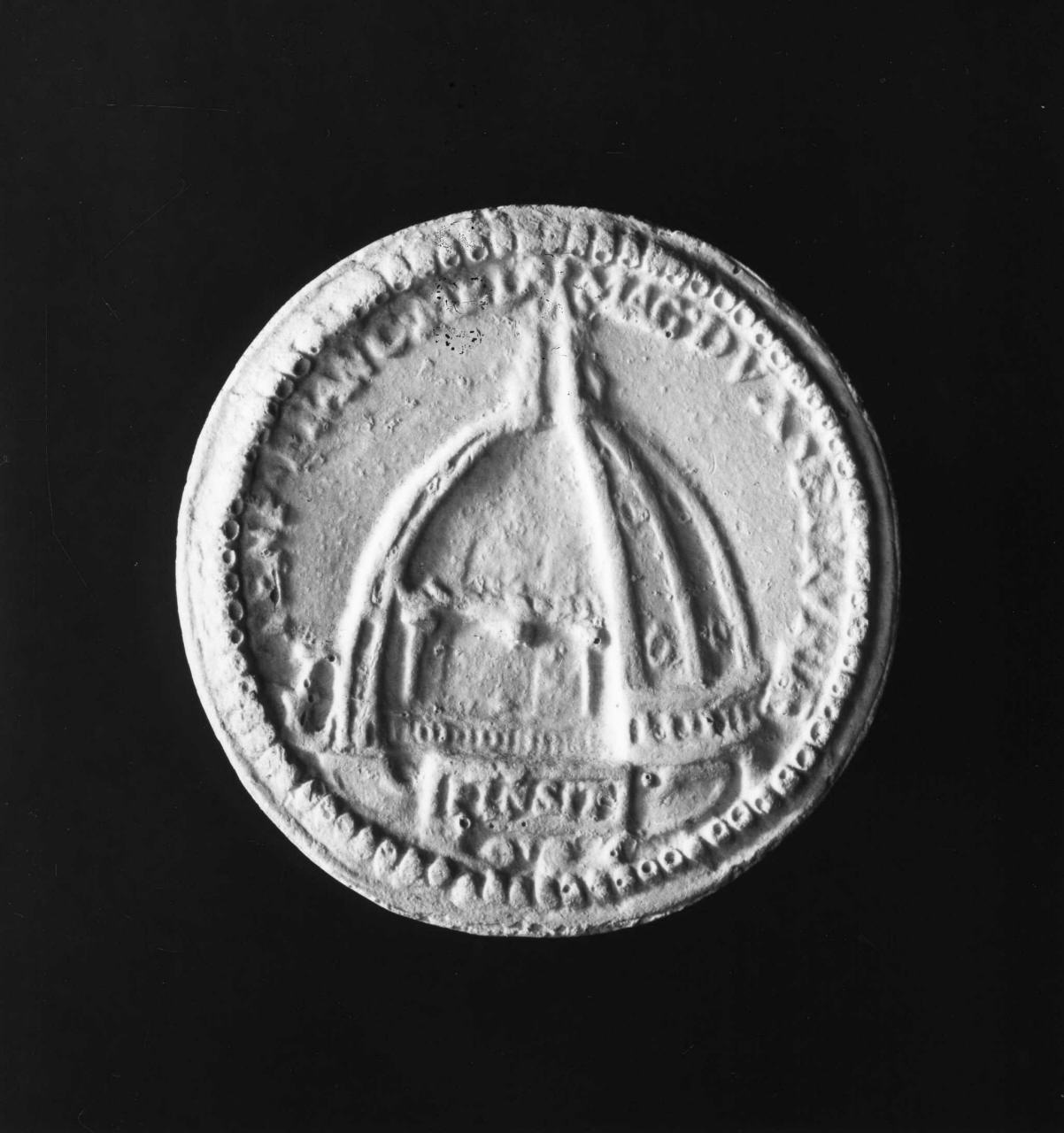spaccato della cupola del Duomo di Firenze (calco di medaglia) di Lelli Oronzio (bottega) (sec. XIX)