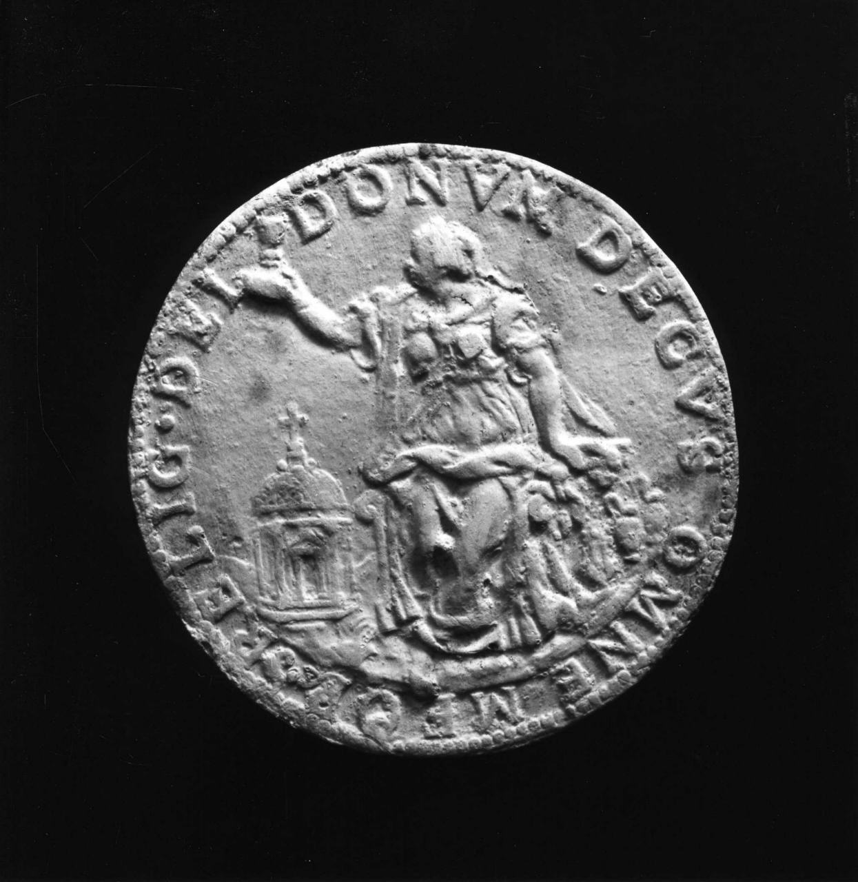 Religione (calco di medaglia) di Lelli Oronzio (bottega) (sec. XIX)