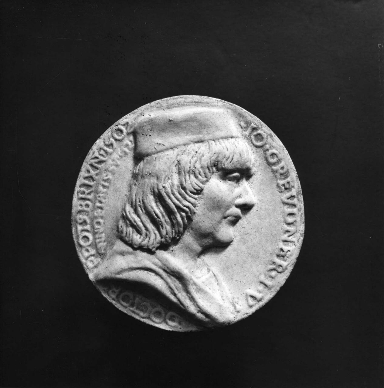 ritratto di Giovanni Greunder (calco di medaglia) di Lelli Oronzio (bottega) (sec. XIX)