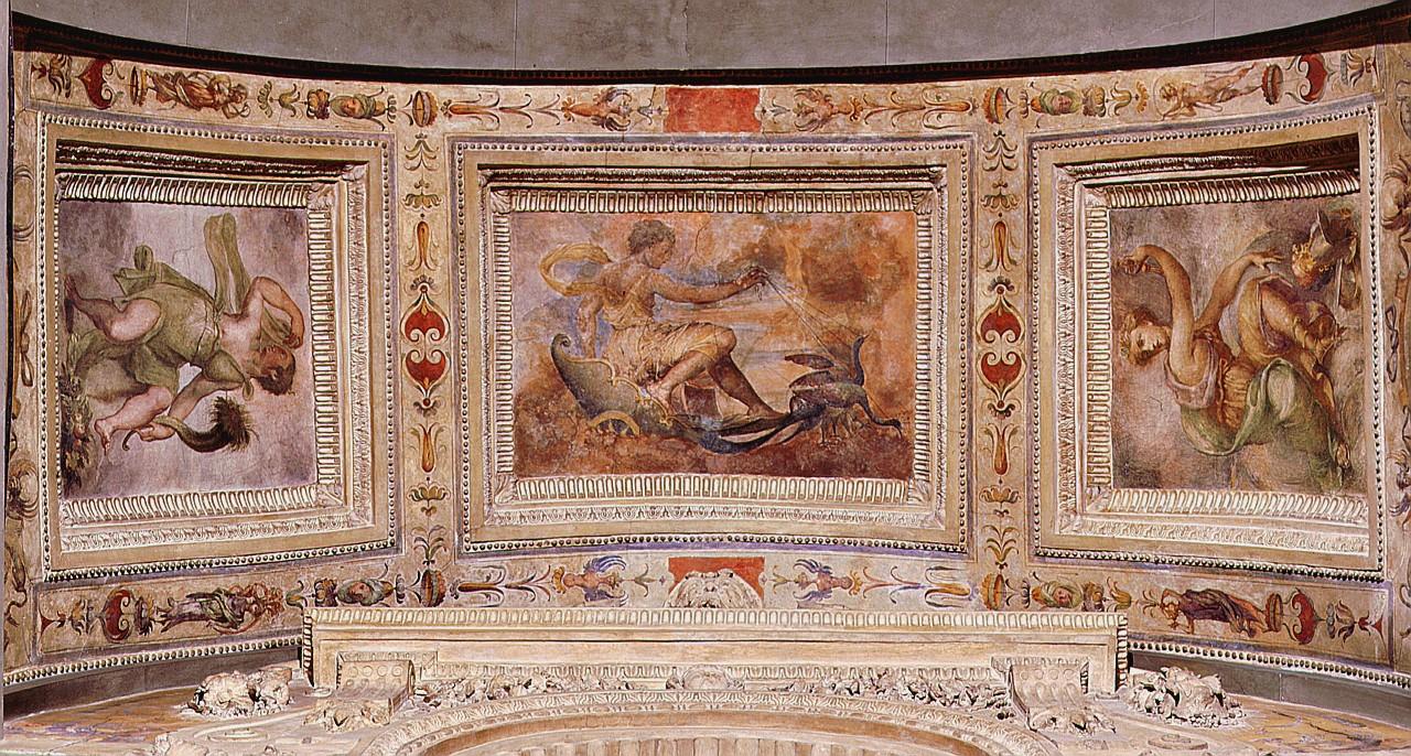 carro di Giunone/ Abbondanza/ Podestà (dipinto) di Gherardi Cristofano detto Doceno (sec. XVI)