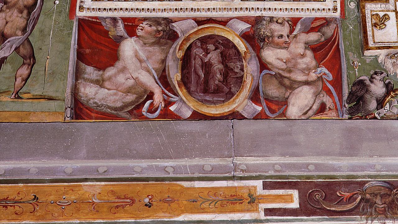 putti reggistemma (dipinto) di Vasari Giorgio, Marchetti Marco detto Marco da Faenza (sec. XVI)