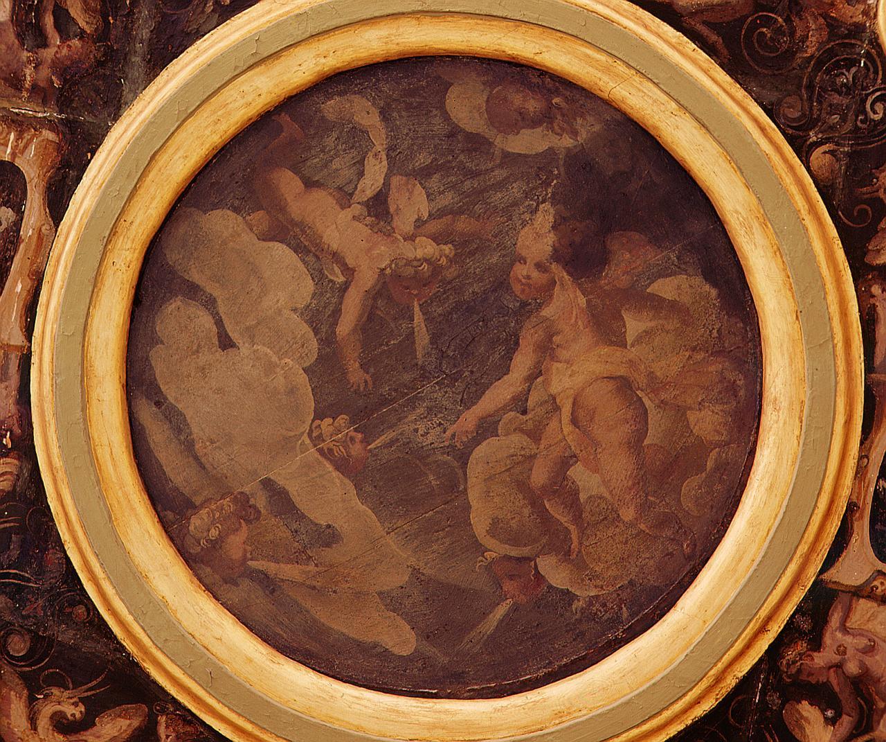allegorie dei quattro elementi: aria (dipinto) di Vasari Giorgio, Van der Straet Jan detto Giovanni Stradano (sec. XVI)
