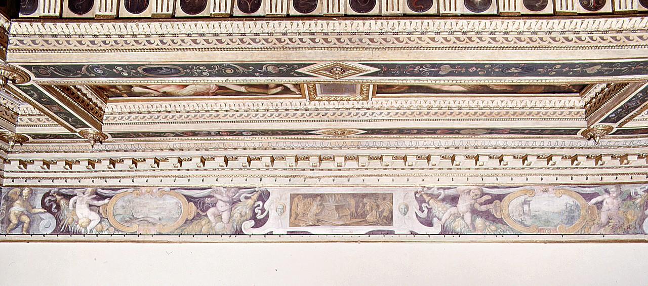 episodi di storia romana/ motivi decorativi (dipinto) di Vasari Giorgio, Van der Straet Jan detto Giovanni Stradano (sec. XVI)