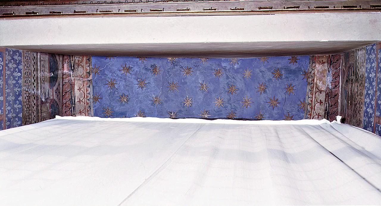 motivo decorativo floreale (dipinto) - ambito fiorentino (sec. XIV)