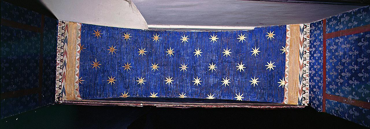 motivo decorativo floreale (dipinto) - ambito fiorentino (sec. XIV)