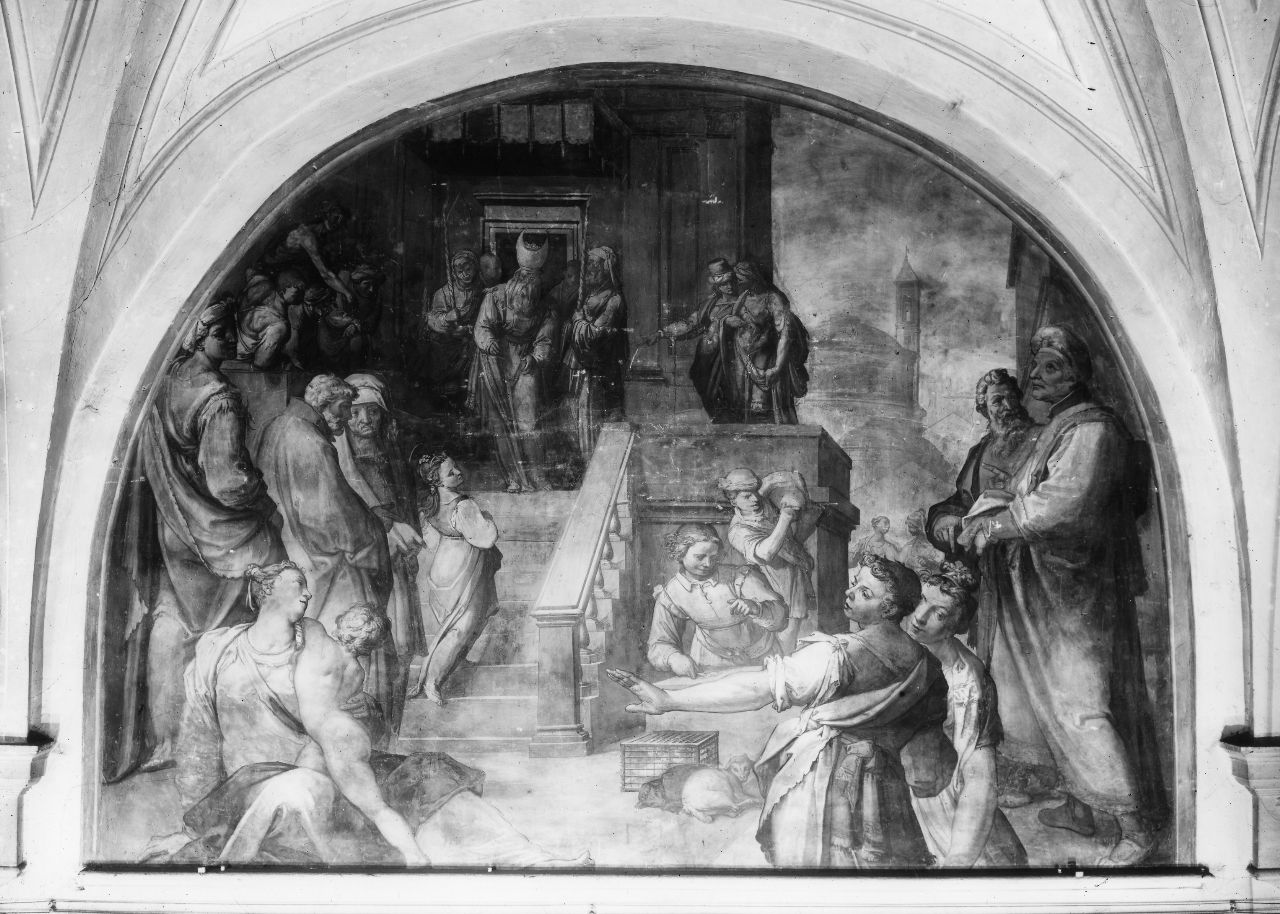 presentazione di Maria Vergine al tempio (dipinto) di Barbatelli Bernardino detto Poccetti (sec. XVI)