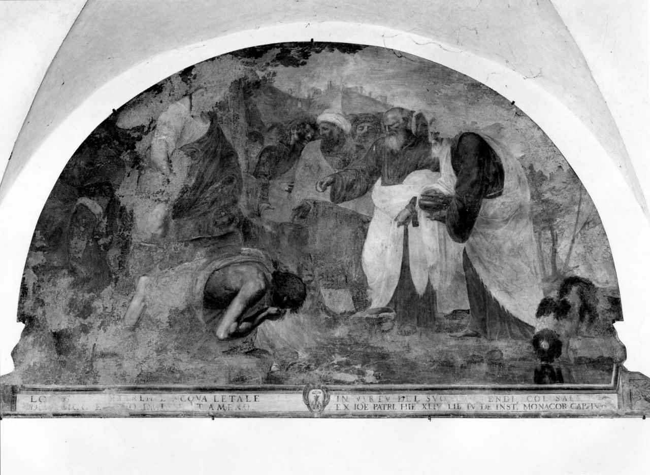 Eliseo purifica l'acqua di Gerico (dipinto) di Bettini Domenico (sec. XVII)