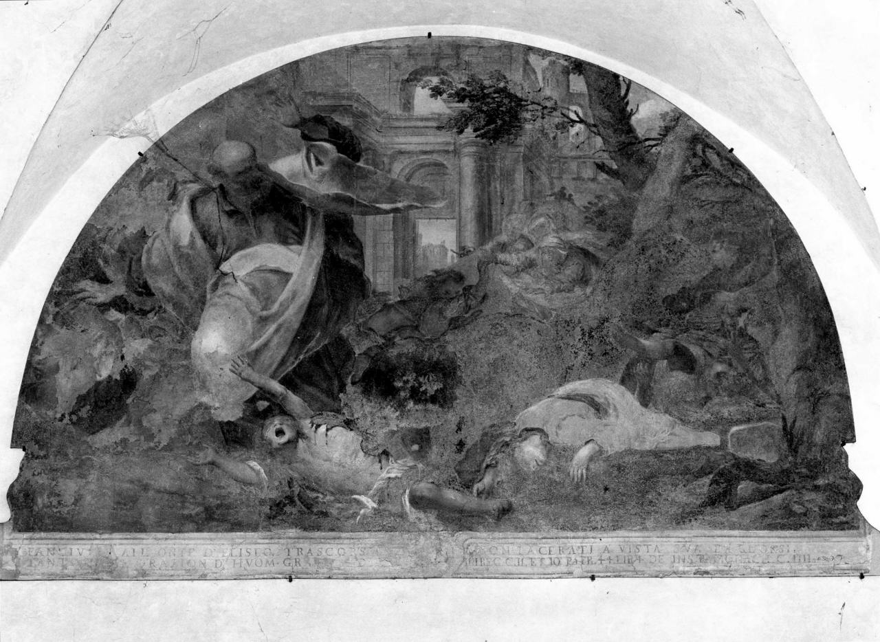 fanciulli assaliti dagli orsi (dipinto) di Bettini Domenico (sec. XVII)