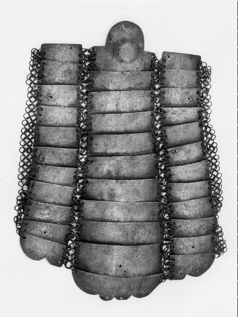 schiniera a maglia e lamelle - buturlik, frammento - manifattura ottomana (seconda metà sec. XV)