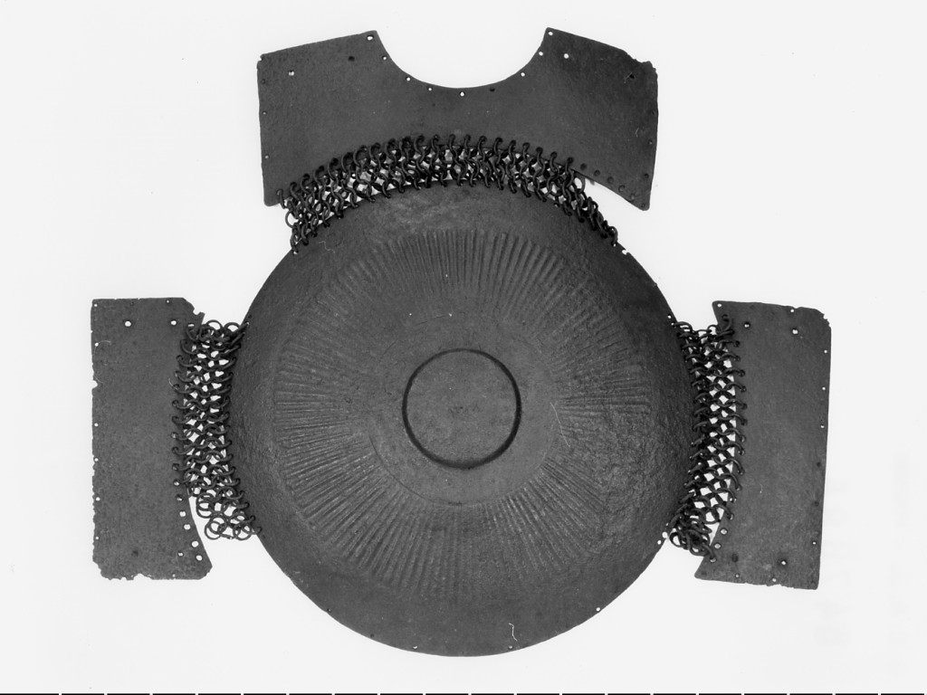 corazza a maglia e piastre - korazin, frammento - manifattura ottomana (sec. XVI)