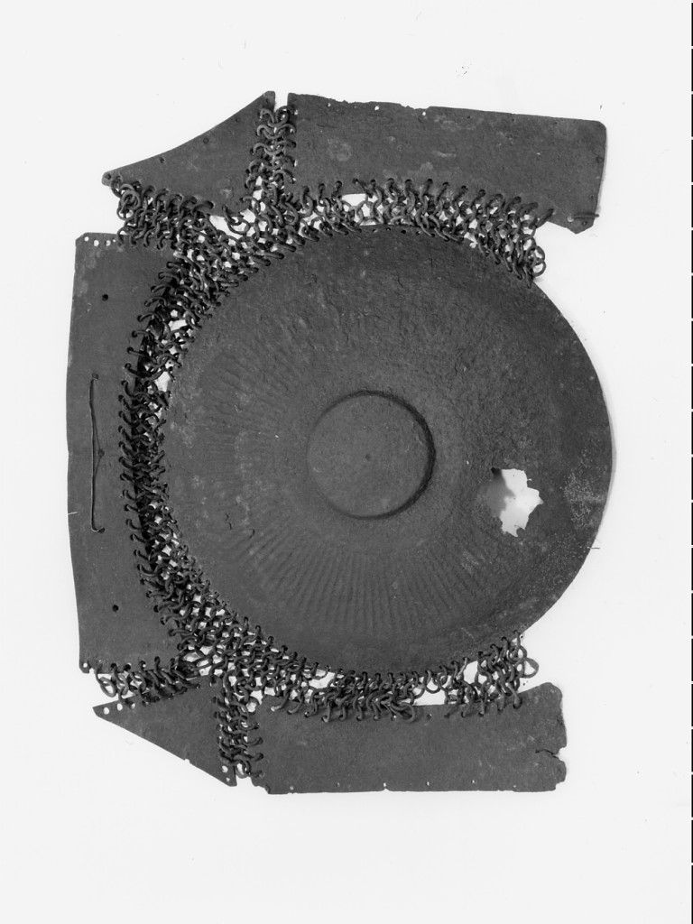 schienale d'aratura a maglia e piastre - korazin, frammento - manifattura ottomana (sec. XVI)