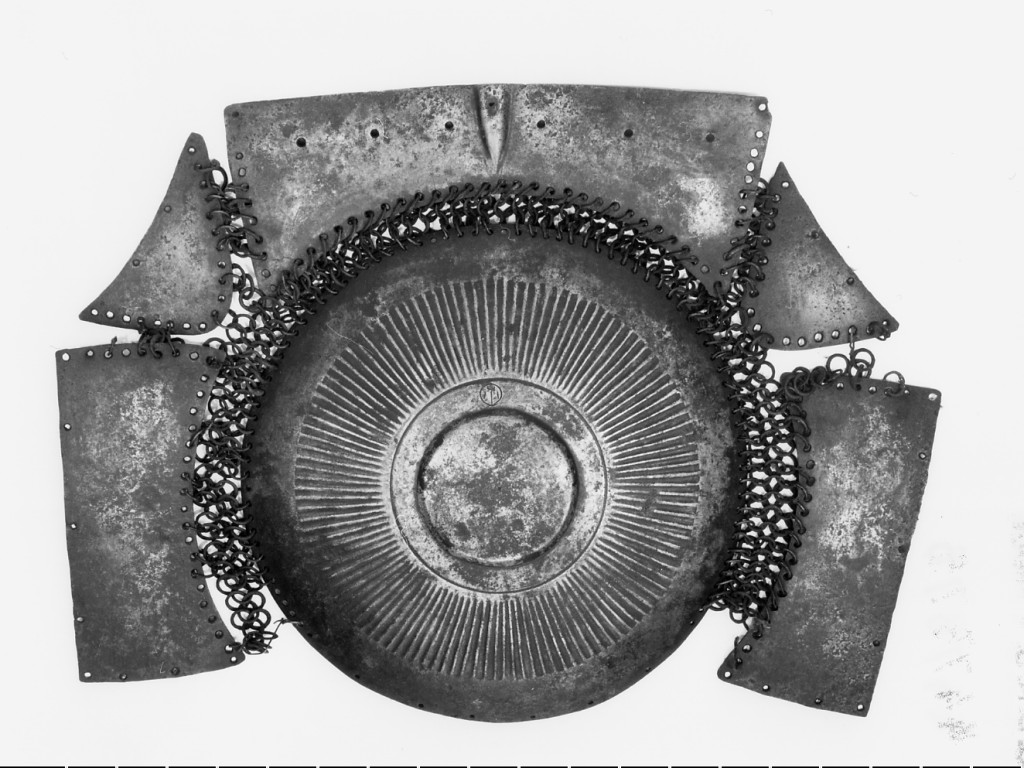 schienale d'aratura a maglia e piastre - korazin, frammento - manifattura ottomana (sec. XVI)