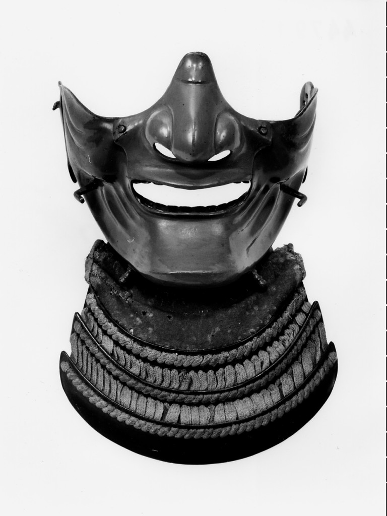 maschera da guerra - nara-mempo - manifattura giapponese (secondo quarto sec. XVIII)